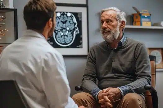 Doctor and patient discussing medical care