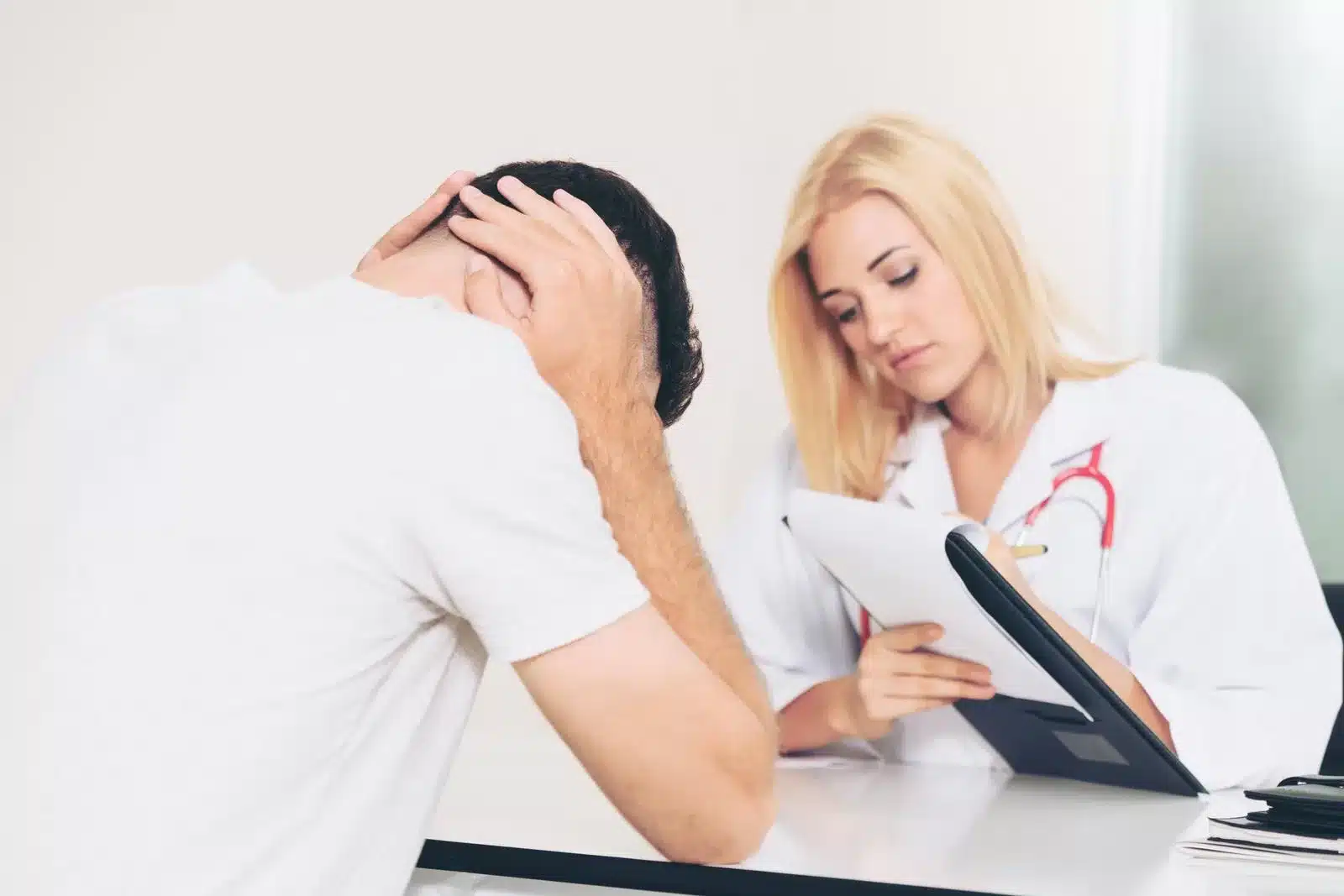 Patient with doctor