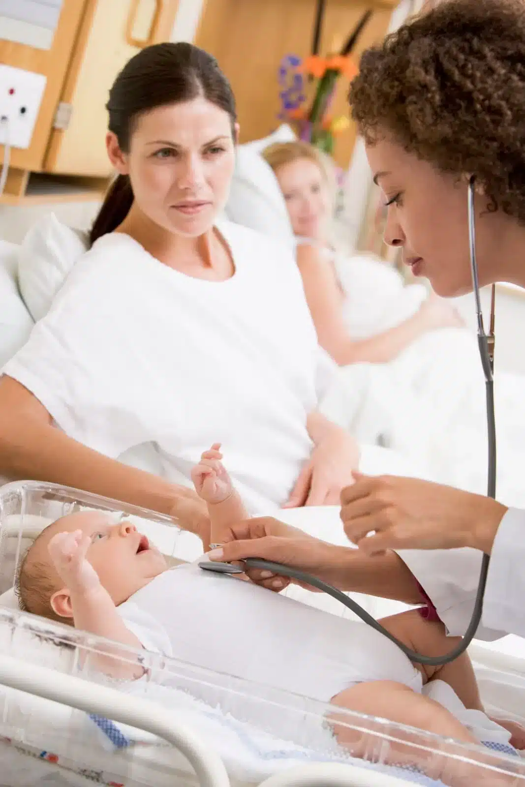 concerned mother baby injury